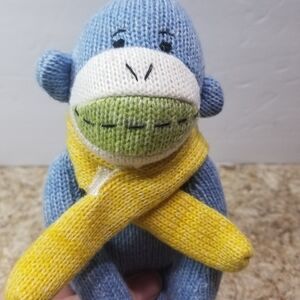 SEASONS OF CANNON FALLS, MAGNETIC SOCK MONKEY. 13" TALL PREOWNED.